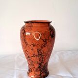 Glazed ceramic vase with marbled effect — vintage retro decor