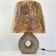 Vintage stone & resin herbarium lamp 1970