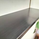 Modular black metal shelf