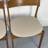 Chaises de salle à manger danoises en teck par Erik Buch pour OD Møbler, années 1960, lot de 4