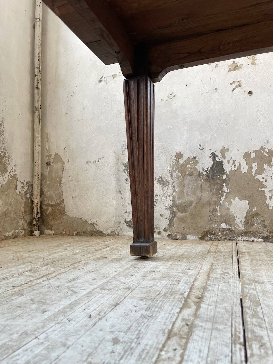 Solid oak farmhouse table 185cm