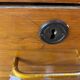 50s/60s light oak curtain filing cabinet low model with removable shelves
