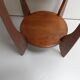 Table d'appoint ronde en chêne Art Déco