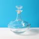Mid-century Clear Glass Nautical Ship Decanter with Stopper/ Finland / 1970