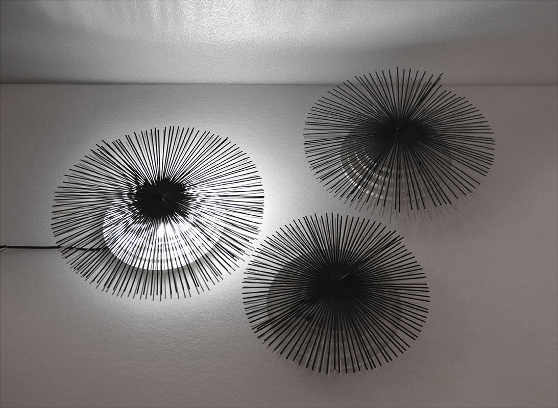 Lumina 'Helios' wall lamps design Roberto Blumer, 1980s