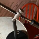 Aluminor desk lamp in white and black lacquered metal, 1960.