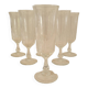 Coupes à champagne en verre ciselé