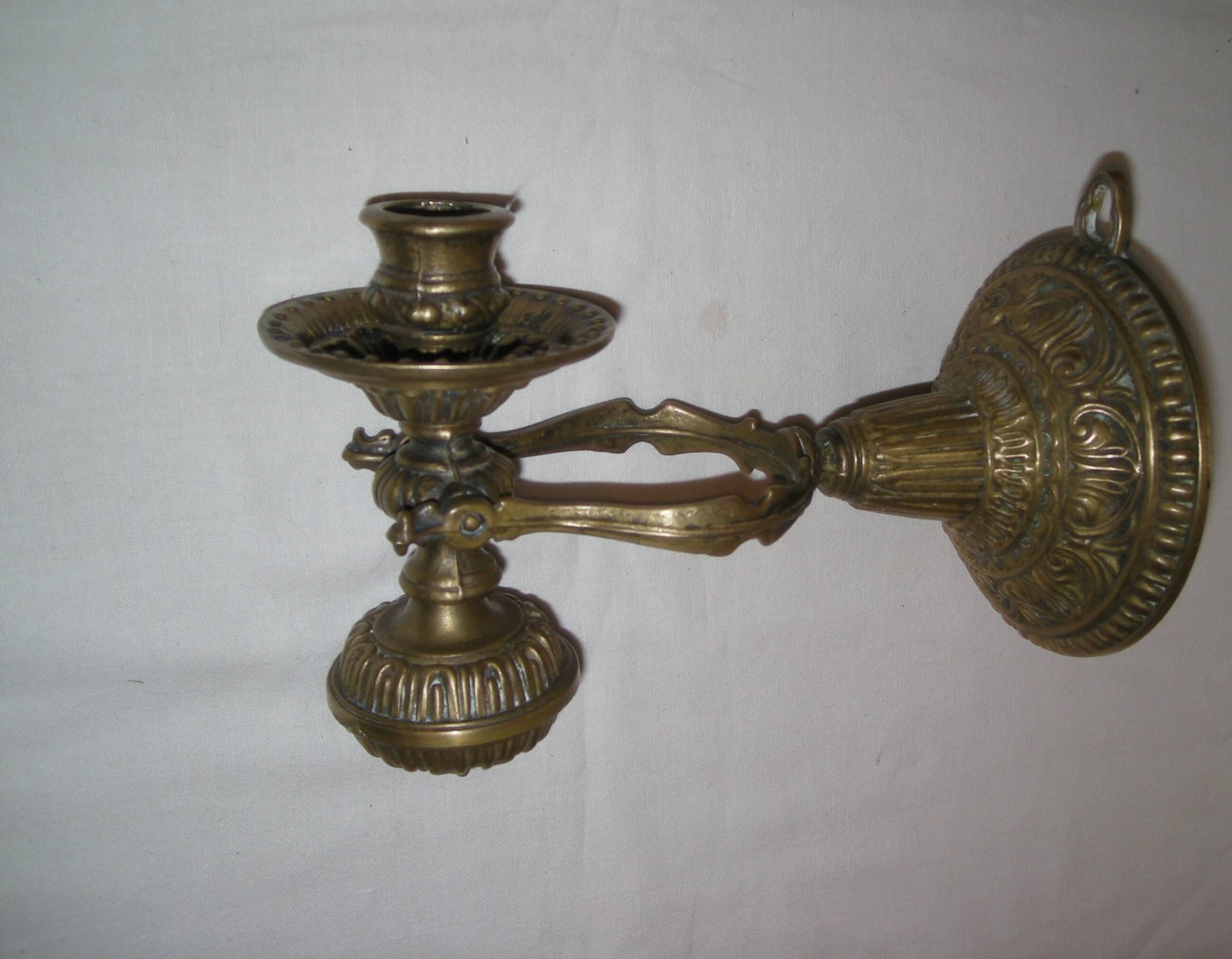 Applique bougeoir en bronze style maritime