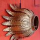 Vintage gold metal flower wall light or ceiling light.