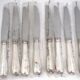 Christofle model Chinon, 10 table knives, of which 9 are intact under sealed blisters.
