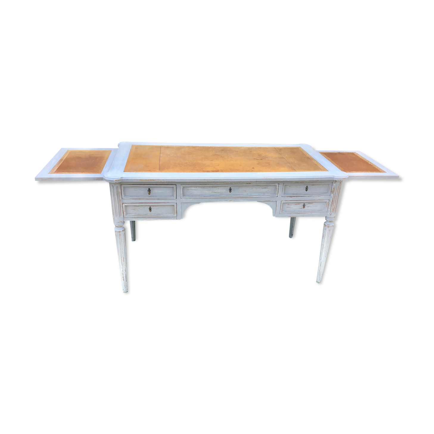 Louis XVI style flat desk leather top