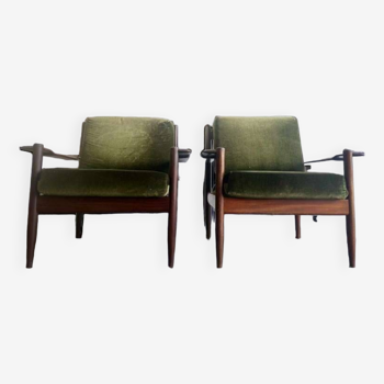 Ensemble de 2 fauteuils vintage / fauteuils club / fauteuils vintage
