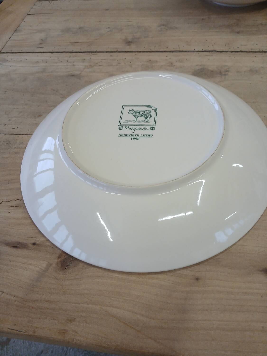 Set of dishes, salad bowl, butter dish Geneviève Lethu