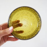 Green bubble glass ashtray 1960