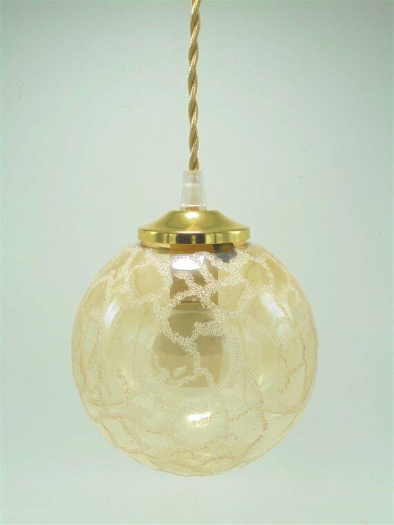 Gold glass pendant light