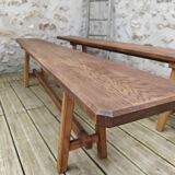 Pair of oak benches