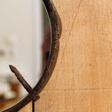 Miroir brutaliste en acier 28x21cm