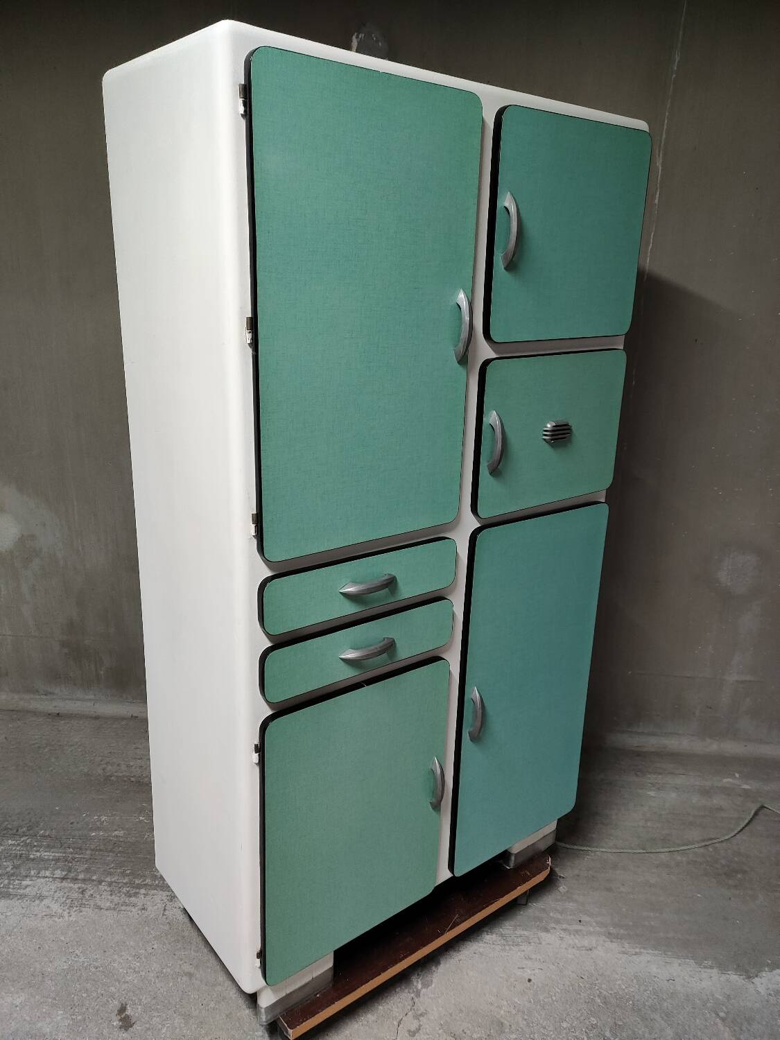 Green Formica cupboard or sideboard - 1960s