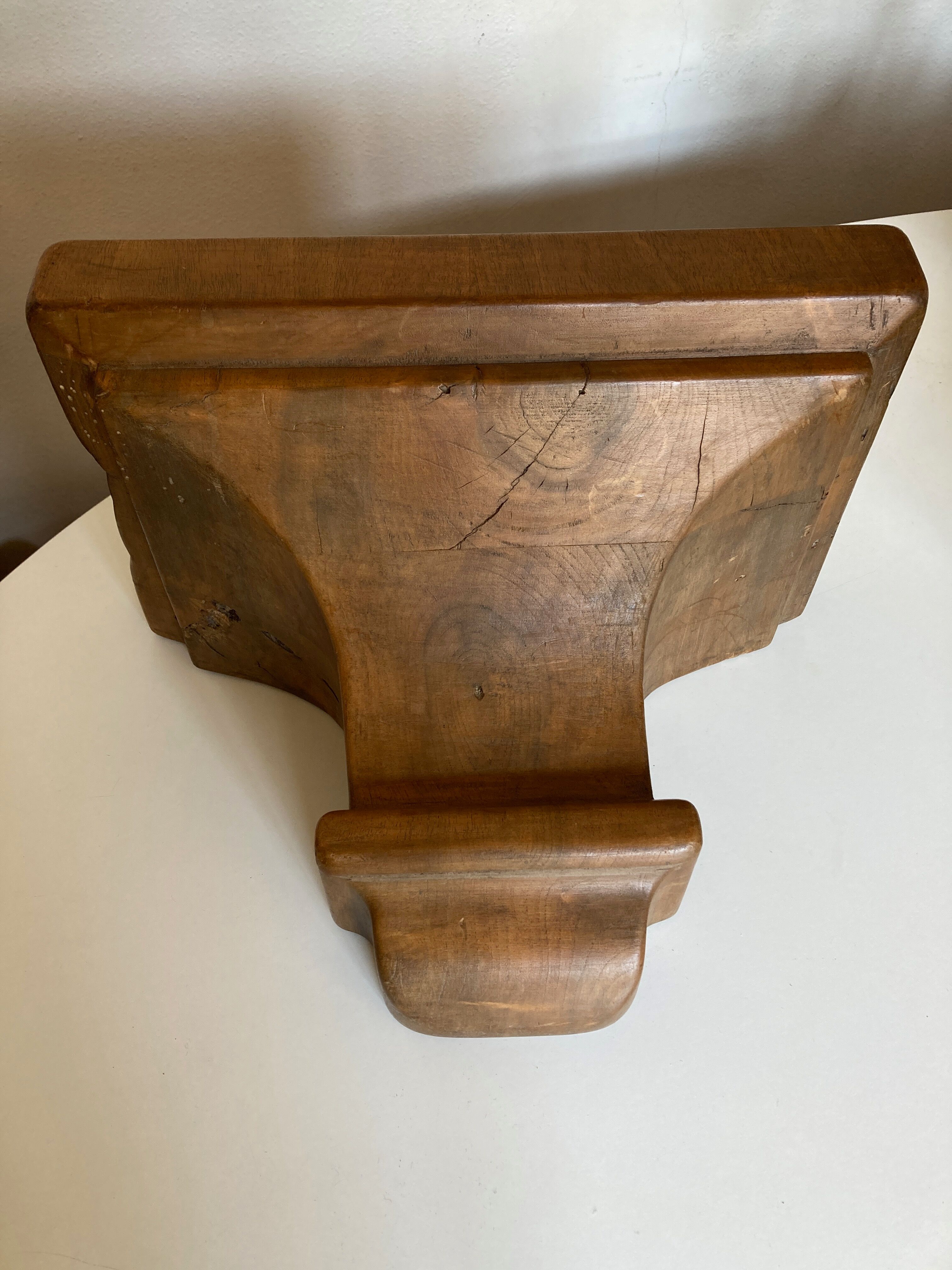 Neo classical console 19th shelf in solid oak