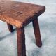 Carved Oak Side Table, 1940s