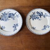 Flat plates Sarreguemines Iron Earth model Blue favorite