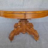 19th century central leg table with extensions