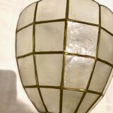 Pair of mother-of-pearl shell sconces