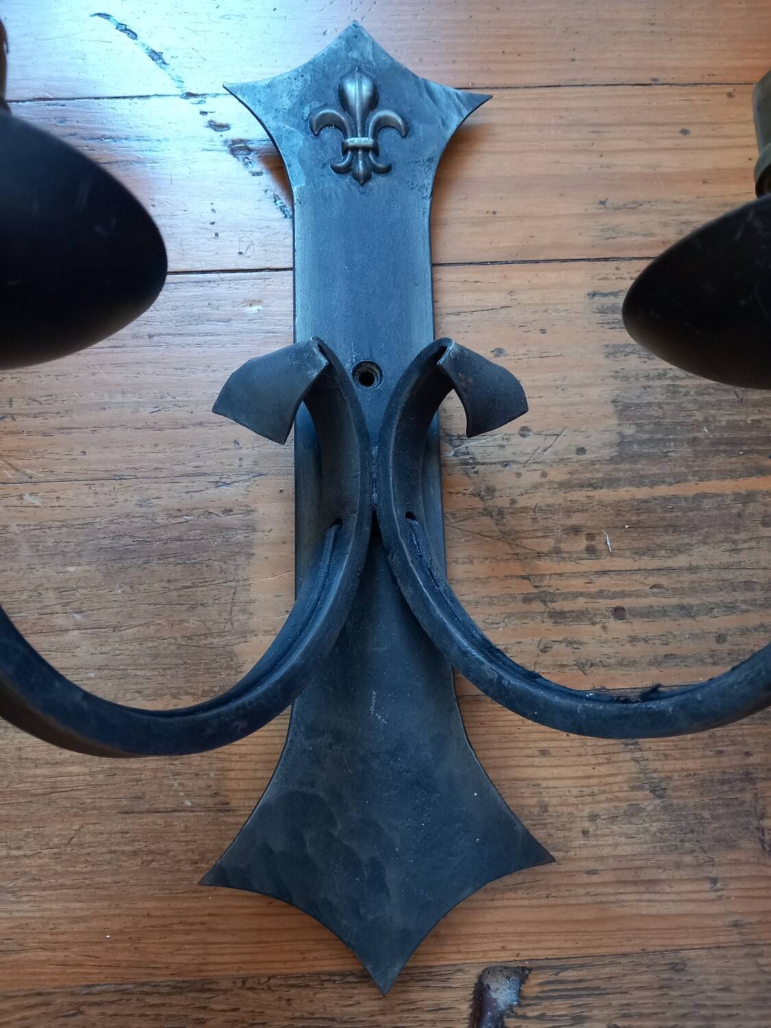 3 vintage iron wall lights/ Medieval/ Castle