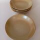 6 CNP Village stoneware skullcap plates