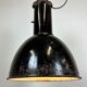 Rusty Industrial Bauhaus Black Enamel Pendant Lamp, 1930s