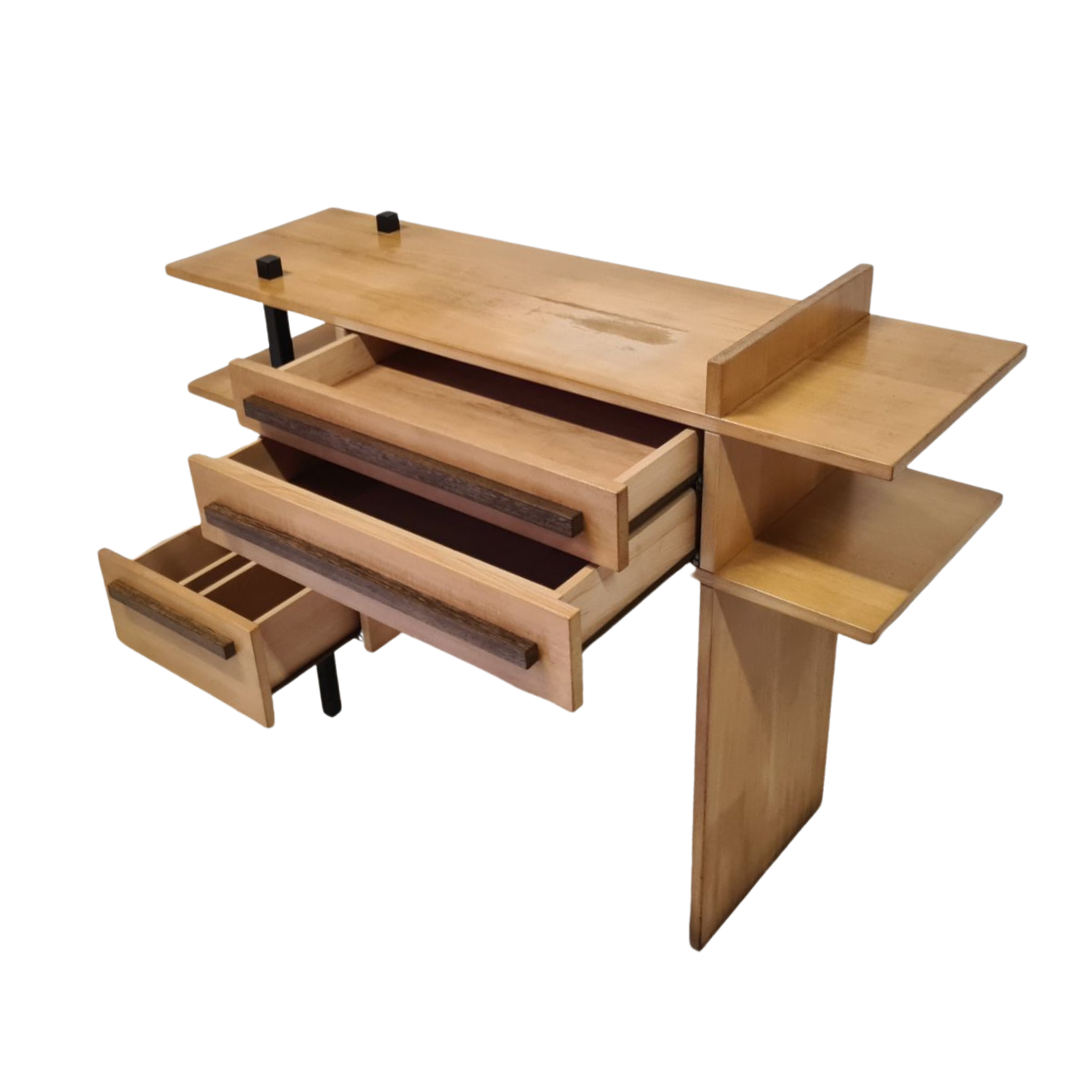 Modernist beech and Wenge sideboard, Netherlands 1980s