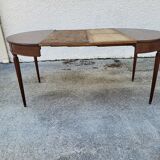 Louis XVl style mahogany table with 2 extensions n30
