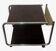 1970s/80s coffee table on casters with metal tubing, light-colored door