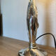 Pair of silver lamps by Marcello Gorgio with Murano lampshades.