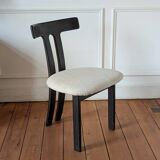 Set of 4 Oak "T-Shape" dining chairs