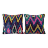 Set of 2 vintage Turkish cushion covers 61x61 cm