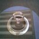 Glass and silver metal top