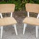 Pairs of children's chairs feet compass vintage wood