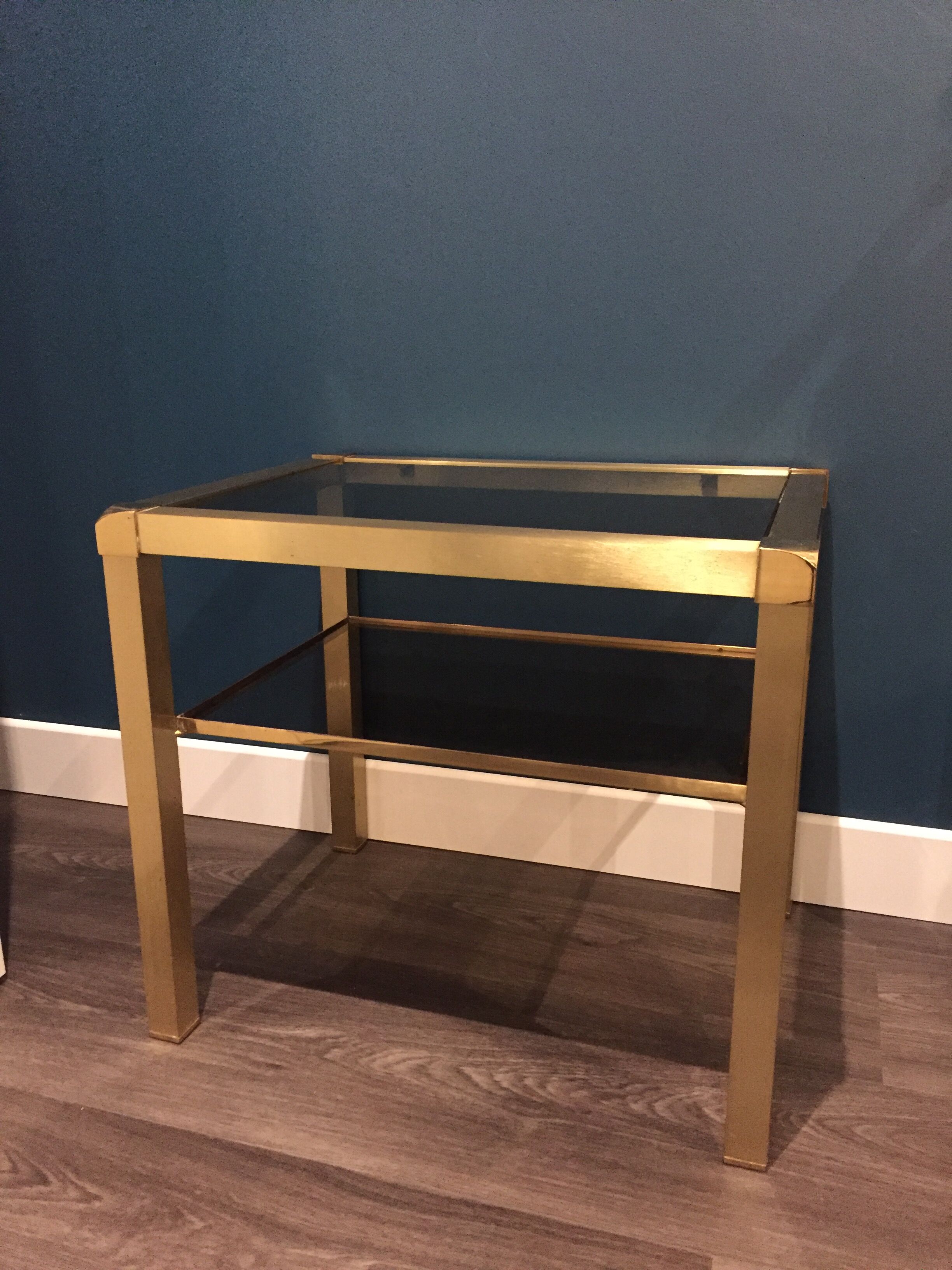 Table brass and glass Mara