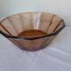 Vintage pink glass salad bowl in art deco style rosaline 201020