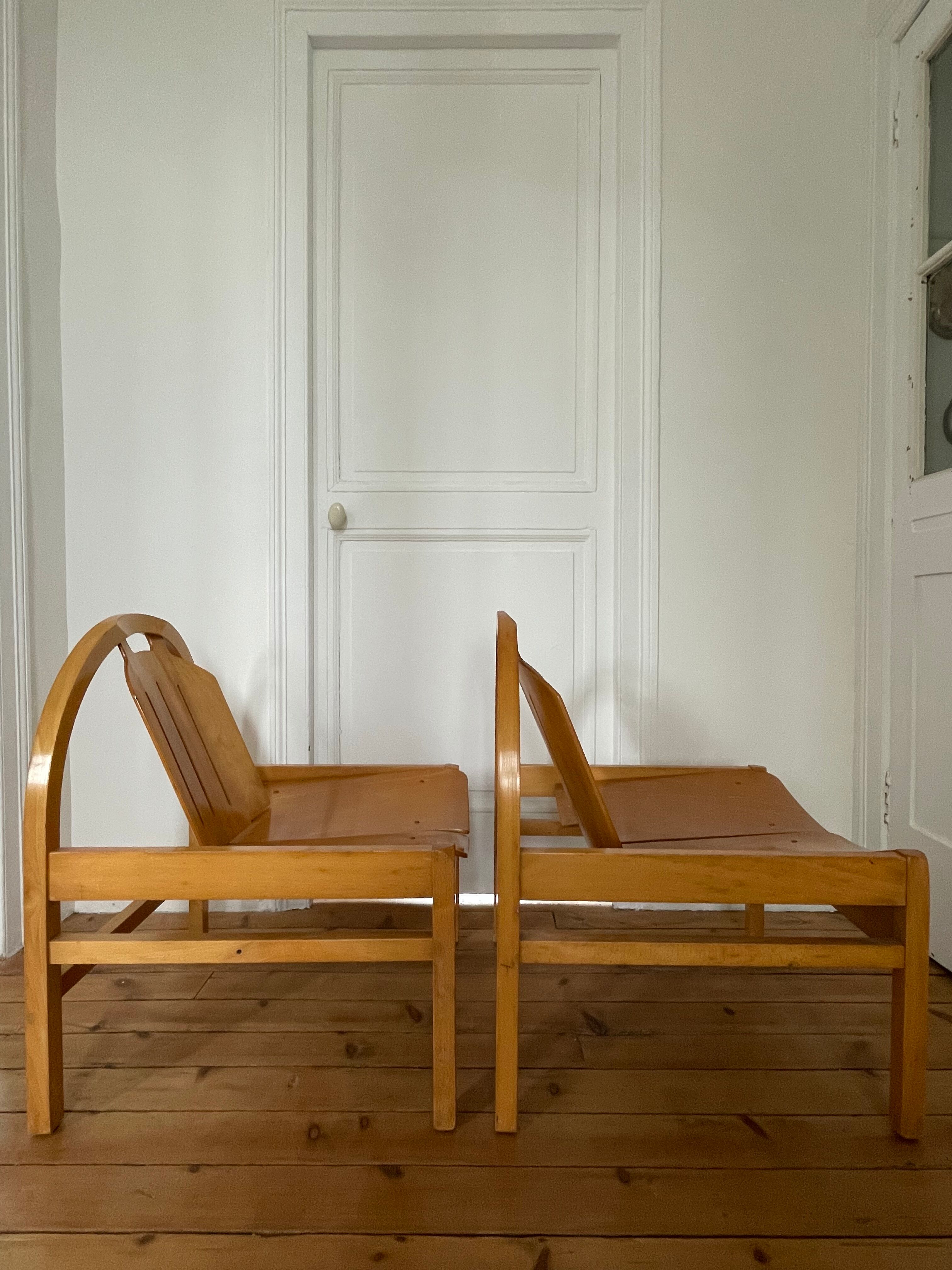 Pair of Baumann lounge chairs, Argos models