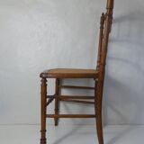 Ancienne chaise volante Louis XVI cannée noeud