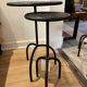 Set of hammered metal tables