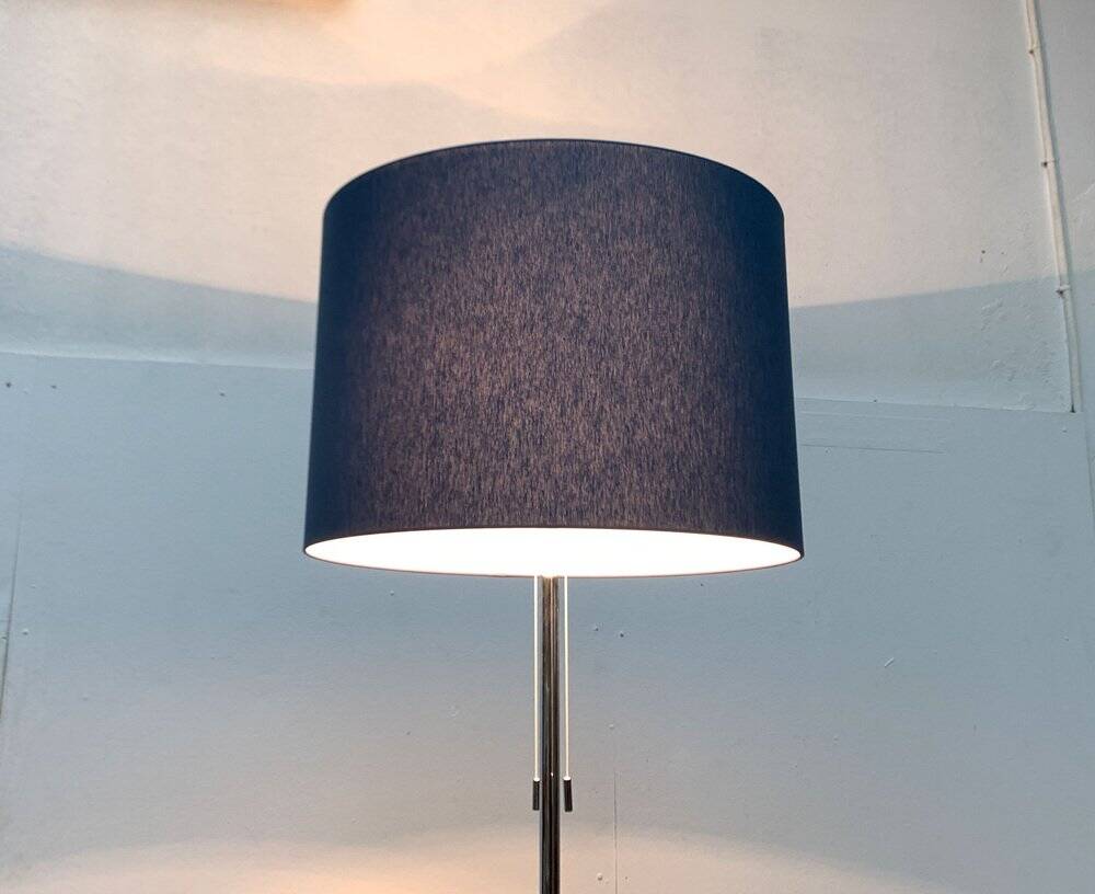 Blue tripod floor lamp from the mid-century German space age by Staff Leuchten, 1960s.