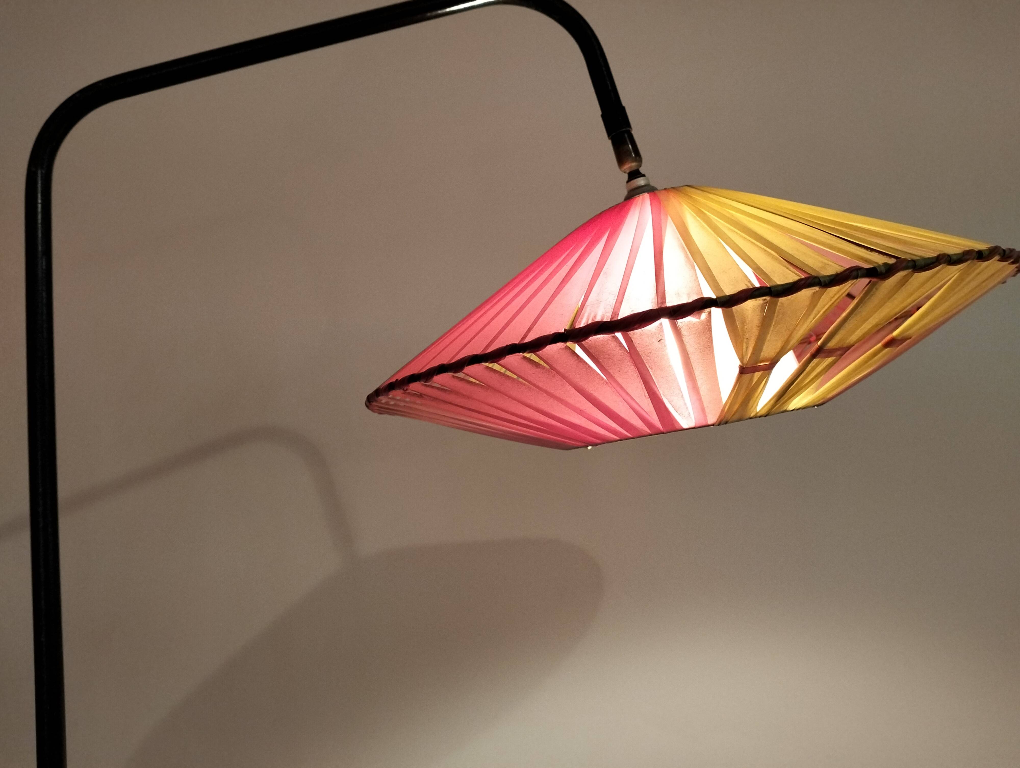 Vintage floor lamp from the 1960s for bedroom or living room.