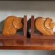 Wooden bookends