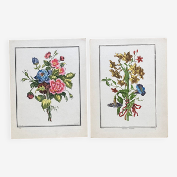 Deux lithographies florales 224