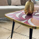 Vintage coffee table legs compass