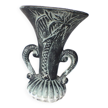 Baluster vase decorated with palm trees, 1950s style