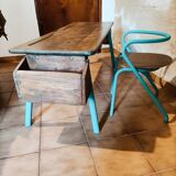 School desk desk with chair